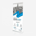 Custom Beautiful banner pull display stand trade show Aluminum wide base roll up banner stand